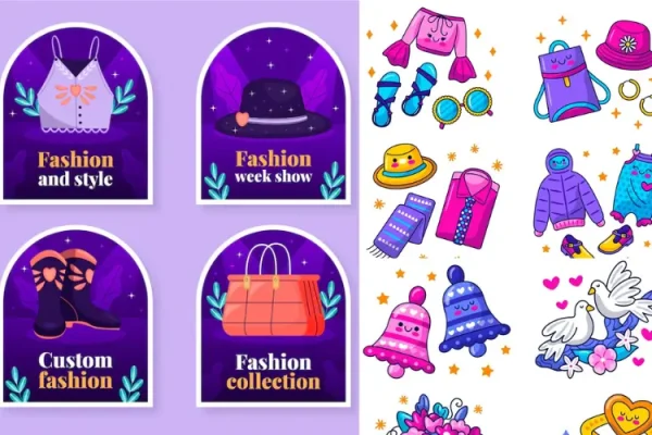 Icon Fashionista Stickers No Blur