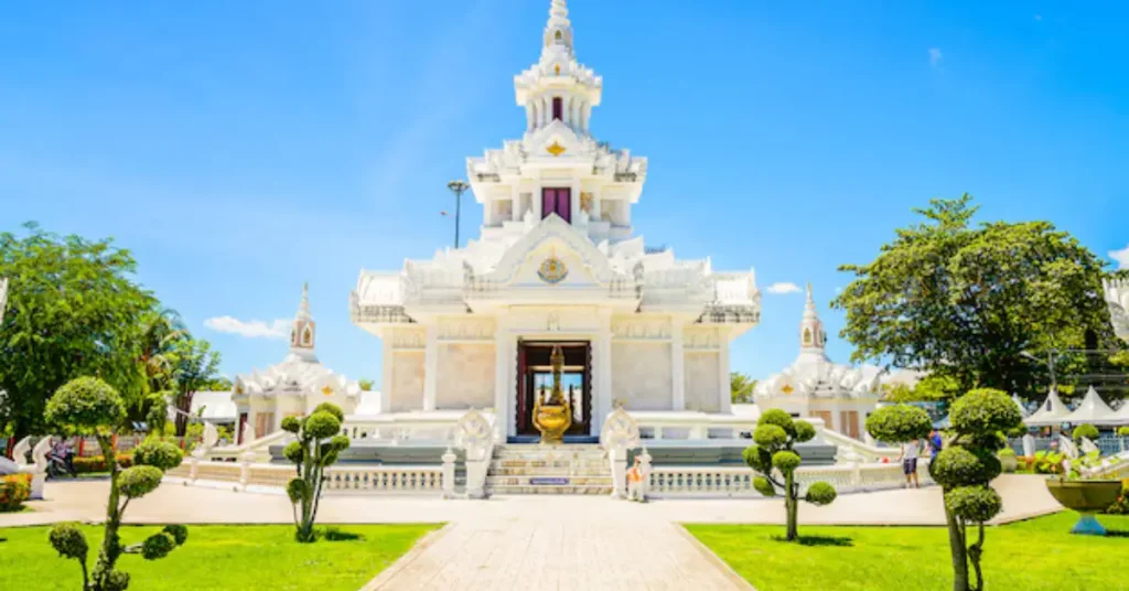 White Exterior of wat rang khun